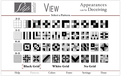 Appearances Menu Patterns